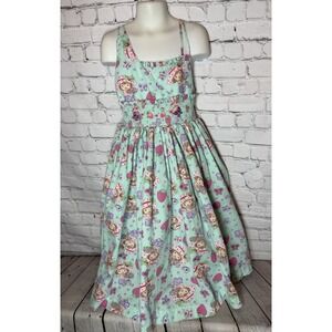 Strawberry Shortcake 5T Maxi Full Skirt Dress Y2K by Sarah Ruth Pink Sleeveless